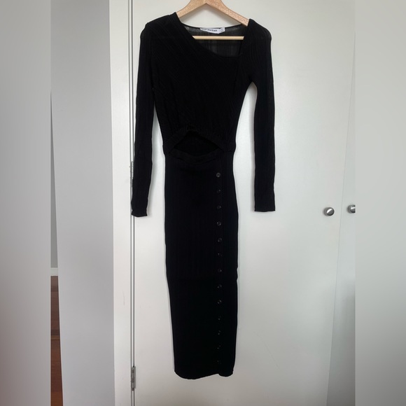 Brand new Self-Portrait cut-out detail ribbed-knit midi dress - Picture 3 of 11
